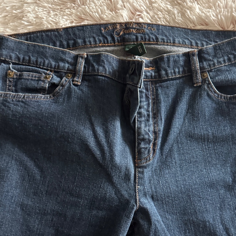 Lauren Ralph Lauren Dark Blue Straight Leg Jeans - Picture 5 of 6